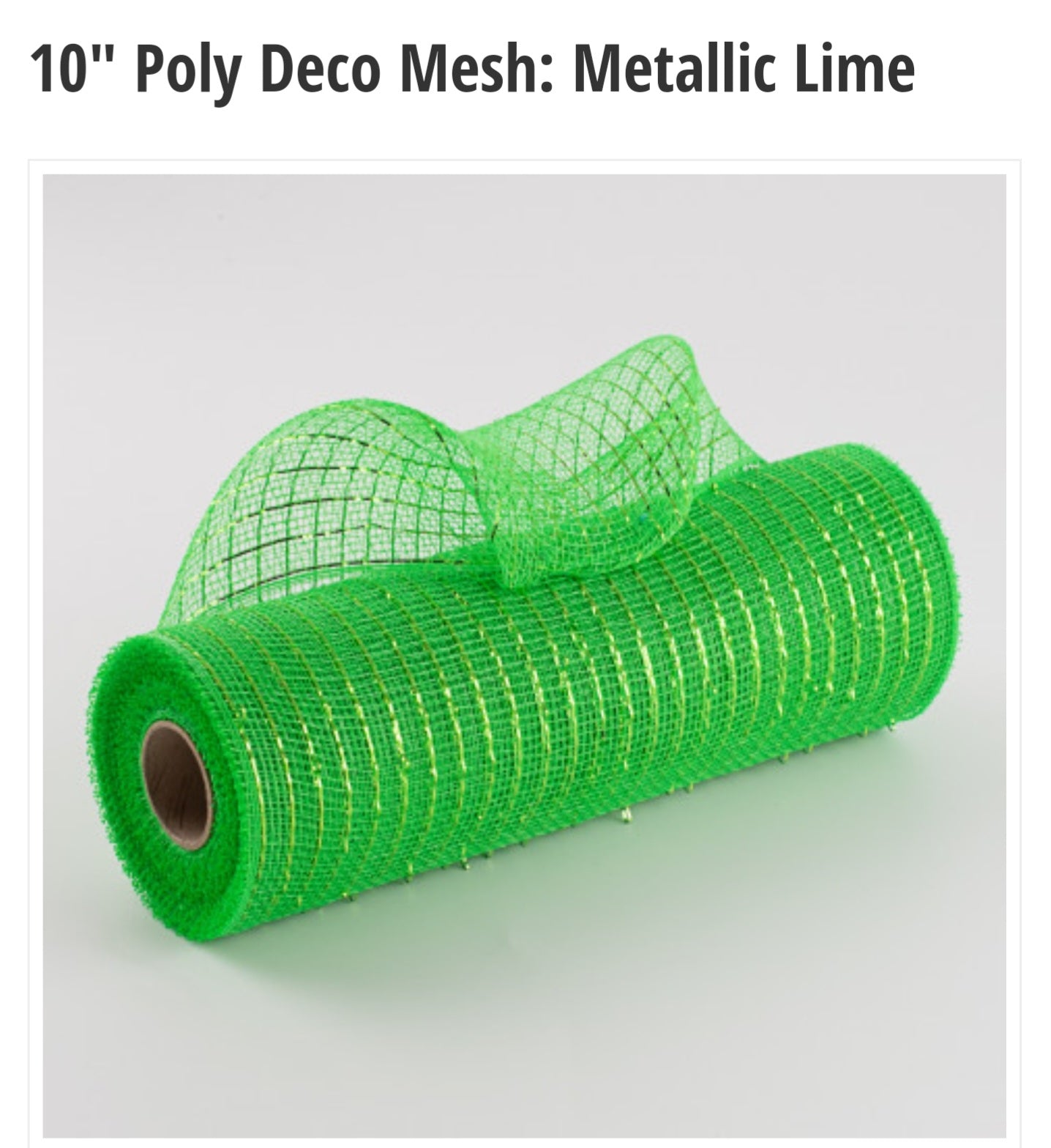 10" Poly Deco Mesh