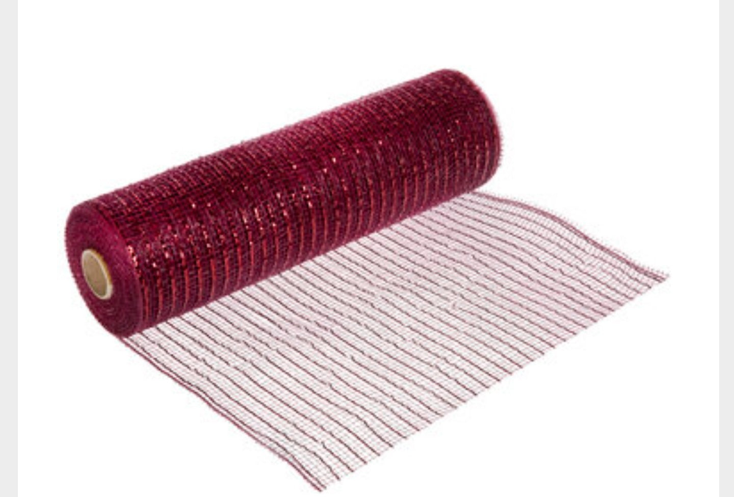 10' Burgundy Deco Mesh