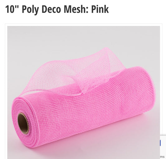 10' Pink Deco Mesh