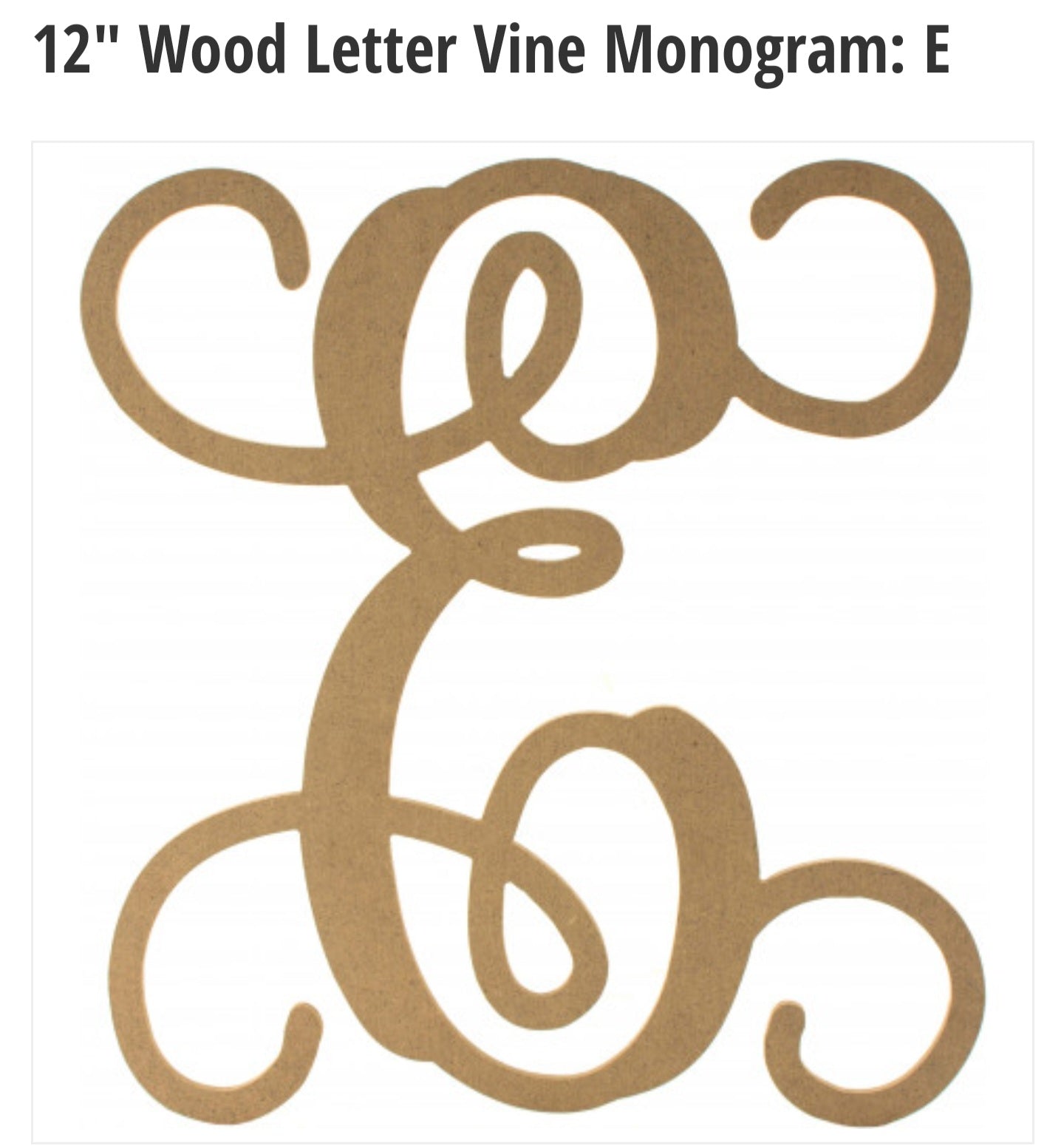 12" Wood Letter Y