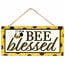 12' Wooden Bee Blessed Sign