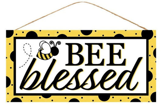 12' Wooden Bee Blessed Sign