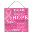 10' square wooden Breast Cancer Awareness Sign