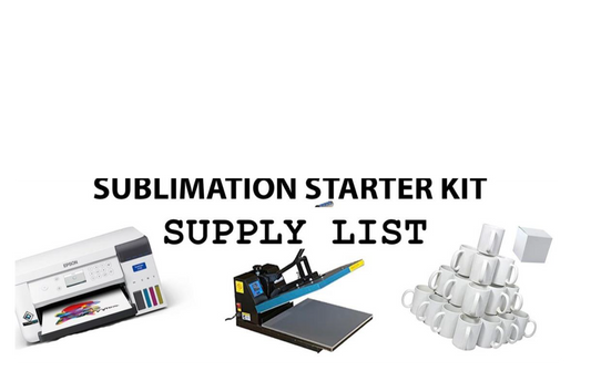 Sublimation Supply List